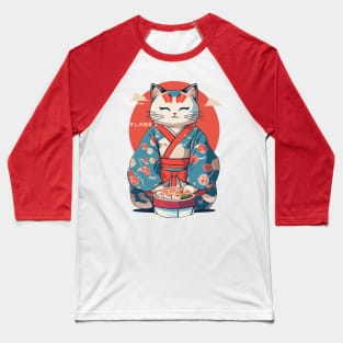 Cute Cat Sushi Daisuki Baseball T-Shirt